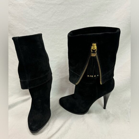 Black Suede Stella Luna Bootie - Picture 2 of 5